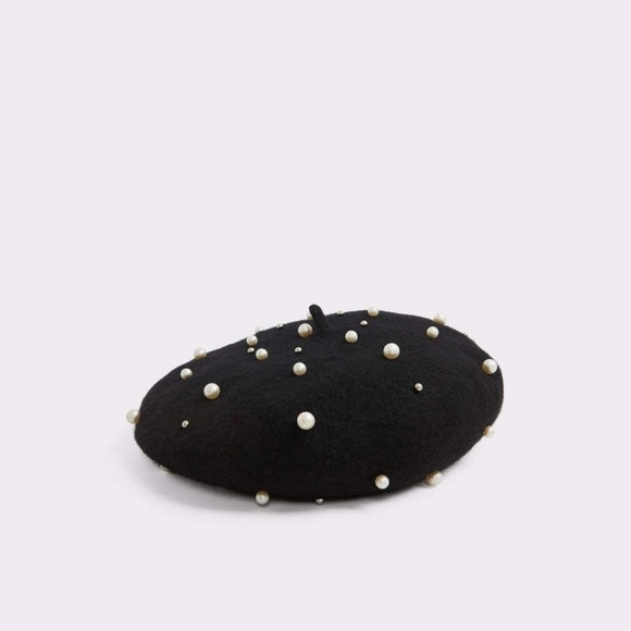 Aldo Seveacia Black Pearl Embellished Beret - Picture 9 of 9